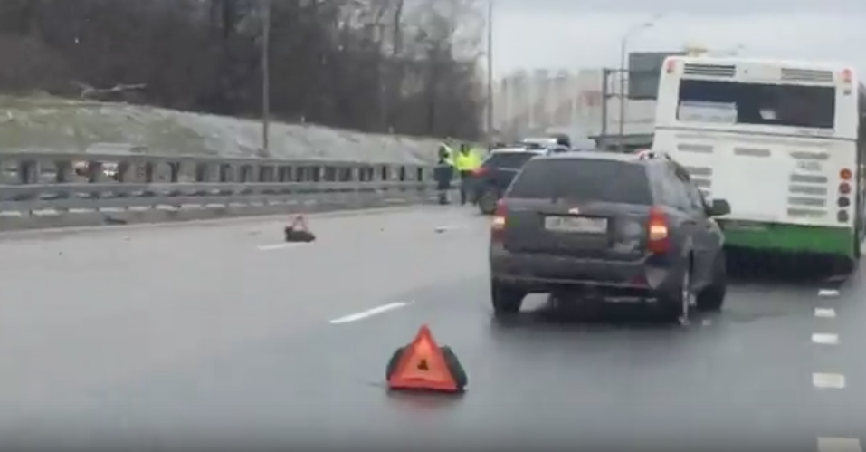 ДТП на Боровском шоссе. Фото скриншот "Вконтакте"