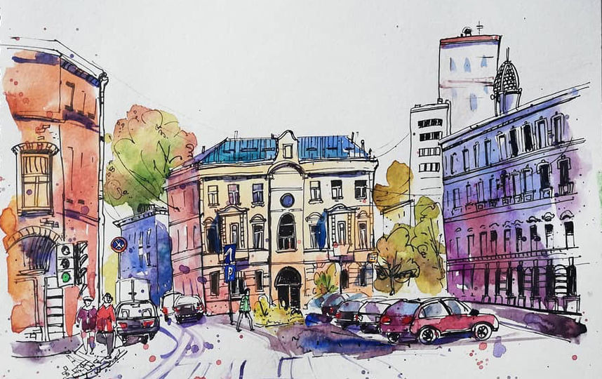 Лялина площадь. Фото скриншот @stories_sketch