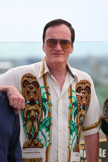 Режиссер Квентин Тарантино во время фотоколла на крыше отеля The Ritz Carlton Moscow в Москве. Фото Василий Кузьмичёнок