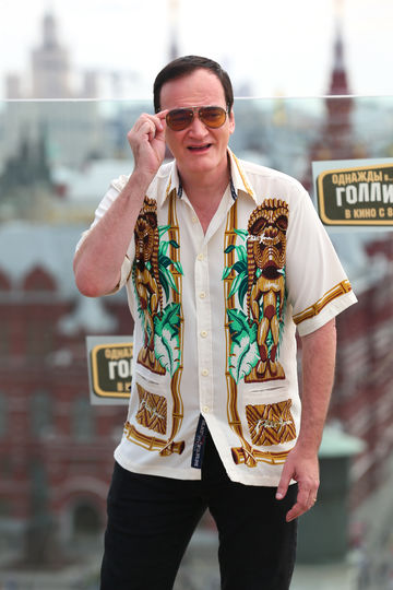 Режиссер Квентин Тарантино во время фотоколла на крыше отеля The Ritz Carlton Moscow в Москве. Фото Василий Кузьмичёнок