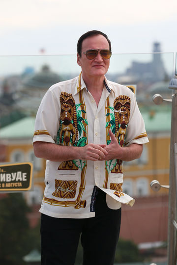 Режиссер Квентин Тарантино во время фотоколла на крыше отеля The Ritz Carlton Moscow в Москве. Фото Василий Кузьмичёнок