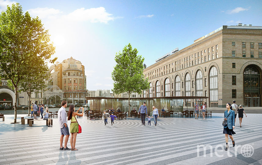 Вид на обновлённую Лубянку со стороны Мясницкой улицы. Фото КБ "Стрелка", "Metro"