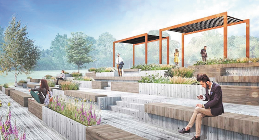 Зона отдыха парка «Митино». Фото Изображение предоставлено архбюро Kleinewelt Architekten