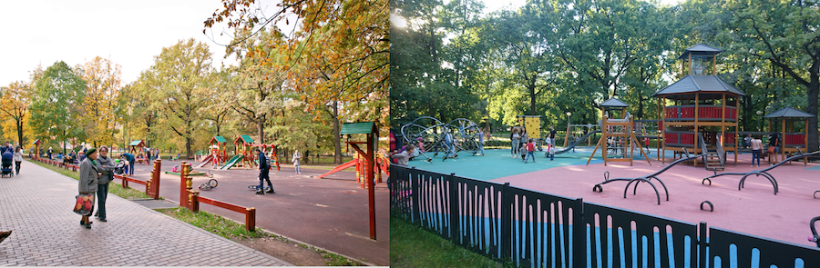 Воронцовский парк раньше и сейчас. Фото предоставлено Мосгорпарком
