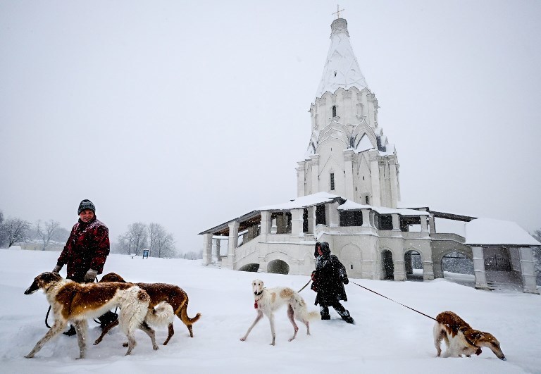 Снегопады в Москве. Фото AFP