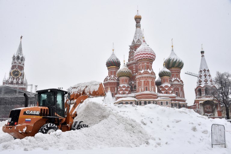 Снегопады в Москве. Фото AFP
