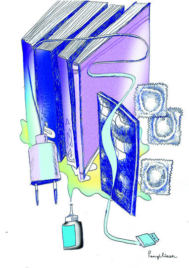 Набор для карантина №1: книги, капли для глаз, зарядка для телефона, презервативы, шоколад. Фото предоставила Пангилинан Натали-Кейт | instagram @nataliekatepangilinan