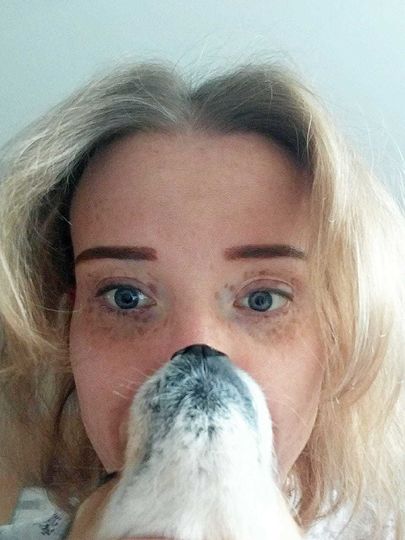 Анна и собачка Дина. Фото Анна