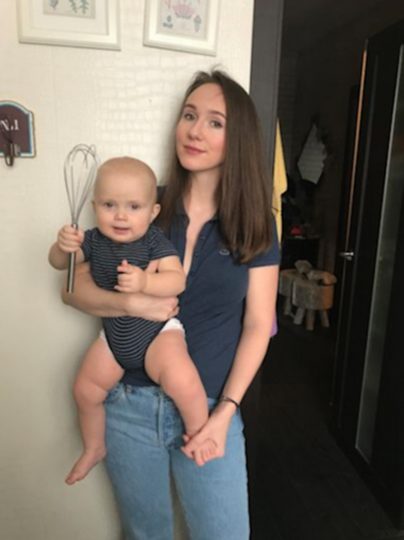 Екатерина Мокрякова с сыном Кузей. Фото Алексей Мокряков, "Metro"