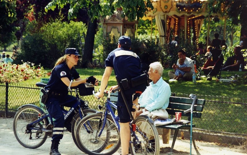 Фотография с полицейскими велосипедистами. Фото Владислав Галенко