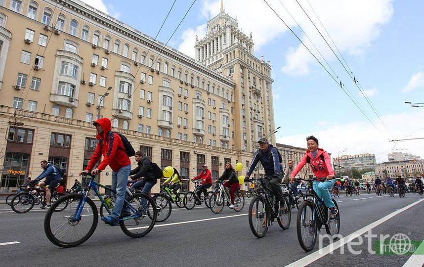 На Садовом кольце в столице проходит пятый велопарад. Фото Василий Кузьмичёнок., "Metro"