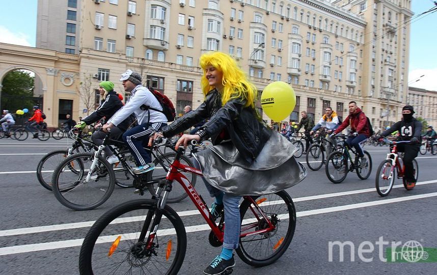 На Садовом кольце в столице проходит пятый велопарад. Фото Василий Кузьмичёнок., "Metro"