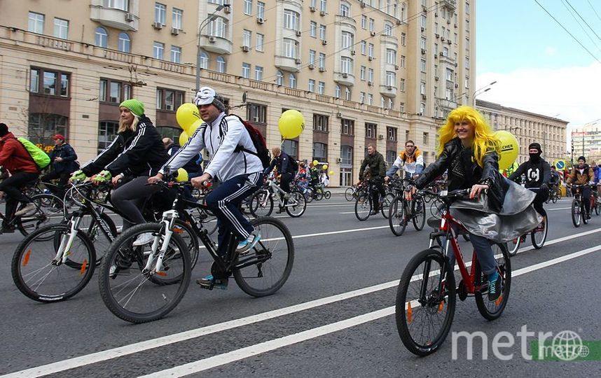 На Садовом кольце в столице проходит пятый велопарад. Фото Василий Кузьмичёнок., "Metro"
