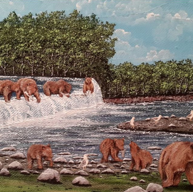 "Мишки и рыба". Сёмга и форель. Фото Лида Оздоева