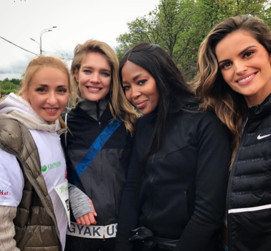 Звёздные участники забега "Бегущие сердца" в Москве. Фото instagram/tatiana_navka