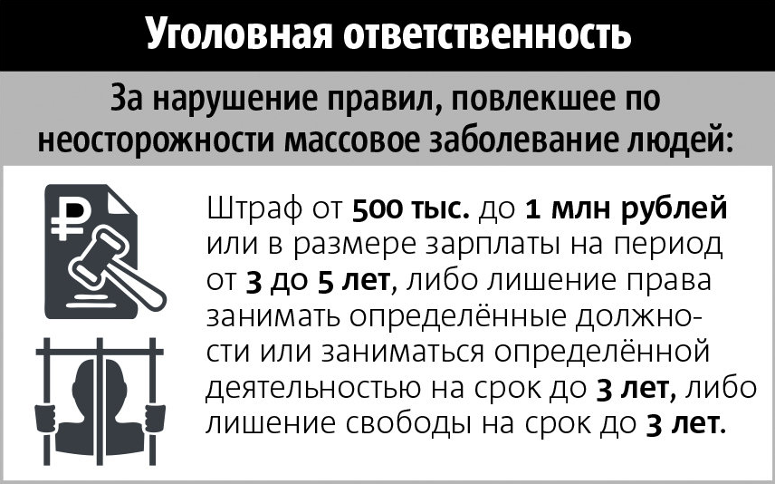 1 апреля 2020 года Владимир Путин подписал закон об уголовной ответственности за несоблюдение карантина. Фото Инфографика: Павел Киреев, "Metro"