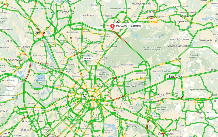 Пробки мкад сейчас показать карту. Traffic Jam Moscow.