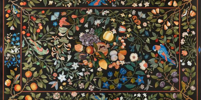 Столешница второй половины XVII века с мозаиками pietre dure.