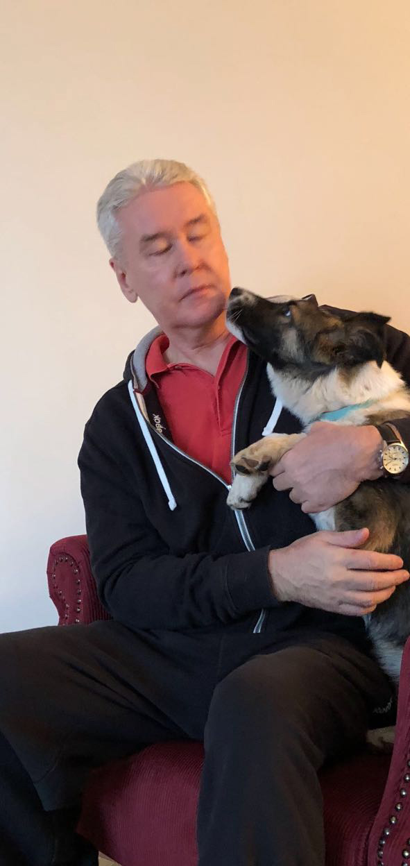 Сергей Собянин со своей собакой. Фото персональный сайт Сергея Собянина