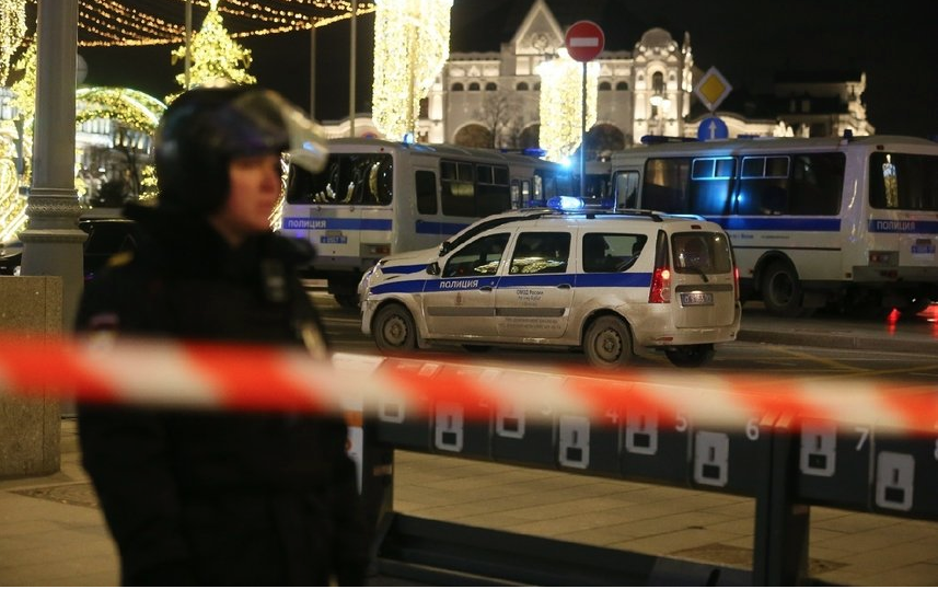 Стрельба произошла вечером 19 декабря у здания ФСБ России на улице Большая Лубянка. Фото Василий Кузьмичёнок