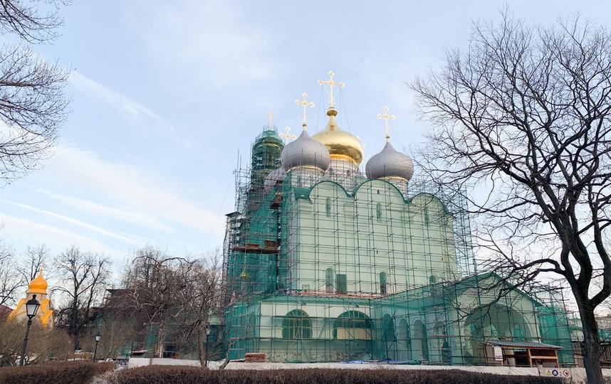 Новодевичий монастырь во время реставрации. Фото агентство "Москва"