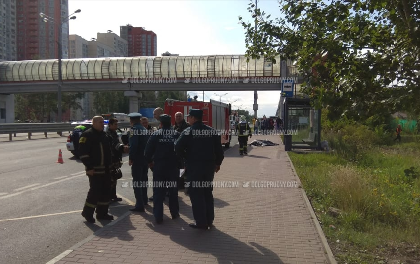 Место ДТП. Фото скриншот /vk.com/dolgoprudnyofficial