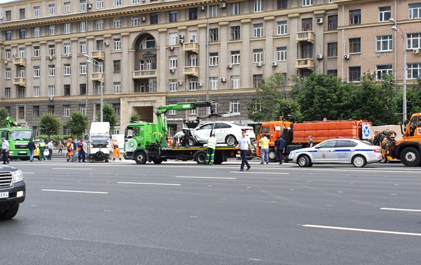 Место ДТП. Фото агентство "Москва".