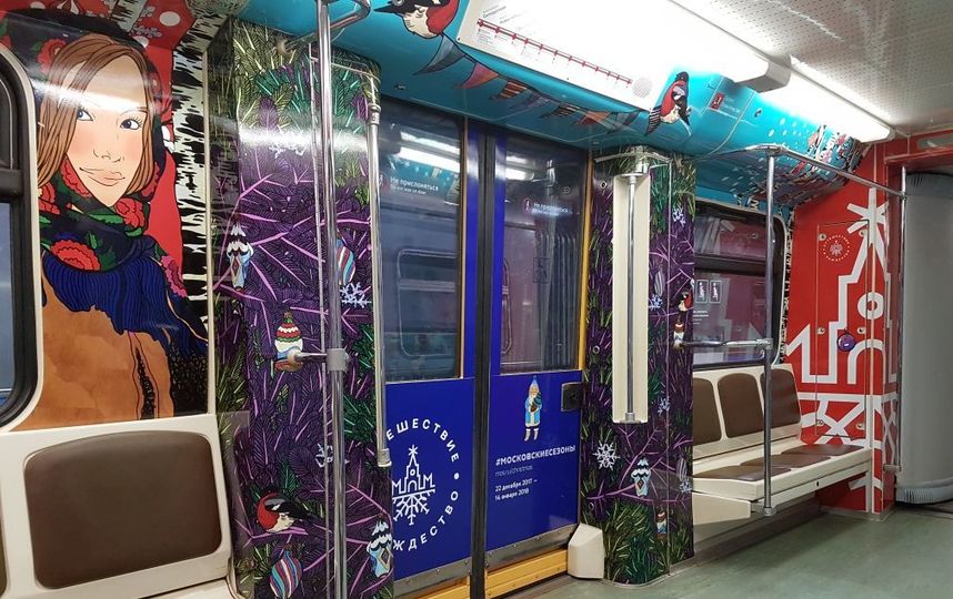 Тематический поезд "Путешествие в Рождество". Фото Василий Кузьмичёнок