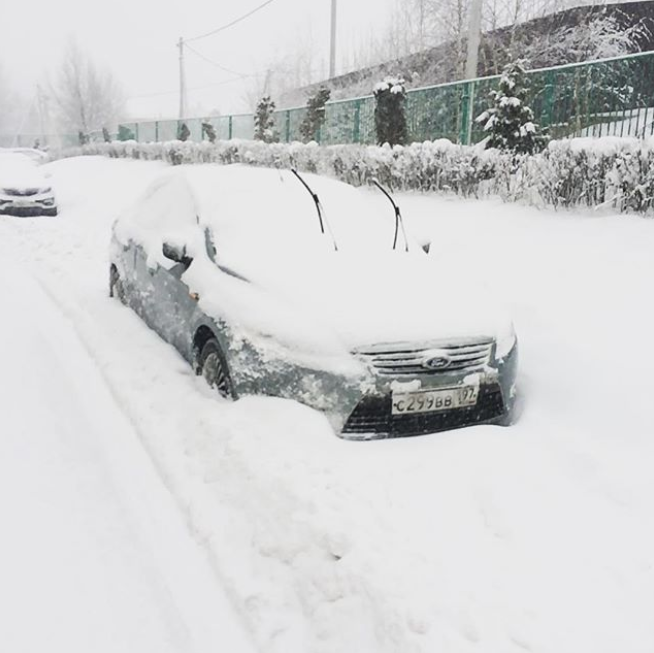 Заснеженная Москва. Фото Instagram @kireygirey