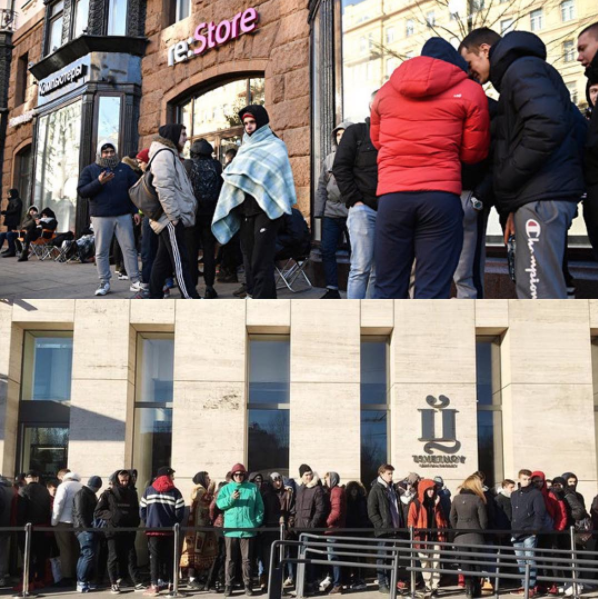 Шел 2017 год люди в России стояли в очередях за...Первые за IPhone X за 90000 ,вторые за кроссовками от Oxxxymirona за 8000! Фото Instagram _denis_86