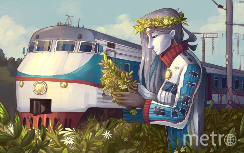 Поезд метро тоже стал одним из героев, вернее – героинь комиксов Софьи. Фото предоставлено героиней материала, "Metro"