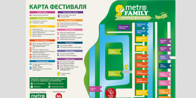 Карта фестиваля Metro Family.