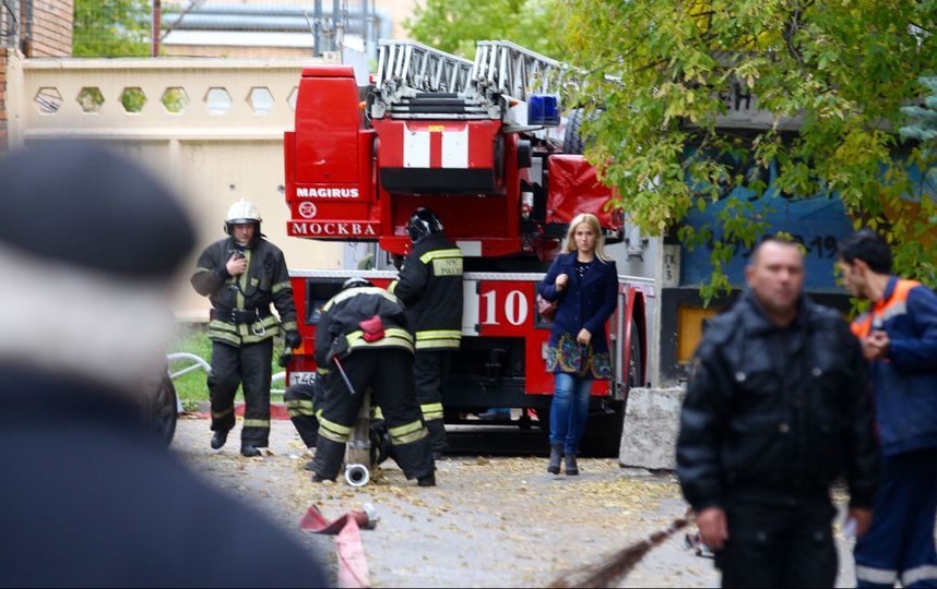 Пожар в НИИ. Фото Василий Кузьмичёнок