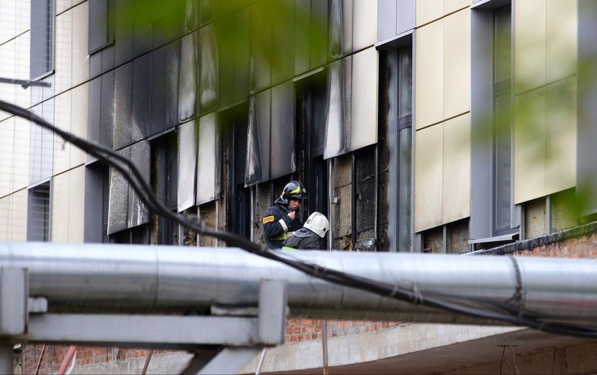 Пожар в НИИ. Фото Василий Кузьмичёнок