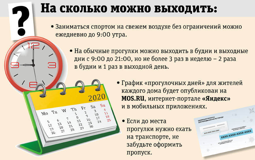Заниматься спортом на свежем воздухе без ограничений можно каждый день – но только до 9.00 утра. А вот совершать прогулки придётся по графику. Фото Инфографика: Сергей Лебедев, "Metro"