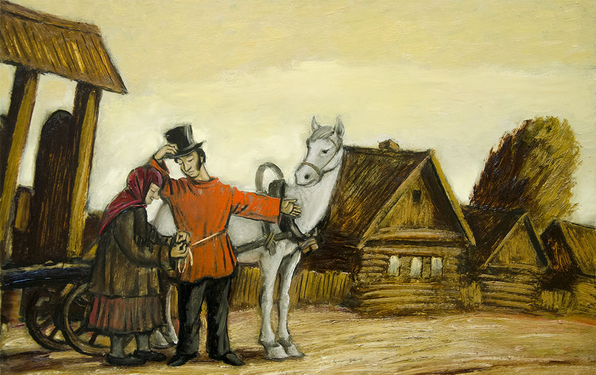 Рисунки Игоря Шаймарданова. "Первый парень на деревне". Фото предоставлены Государственным музеем имени А.С. Пушкина