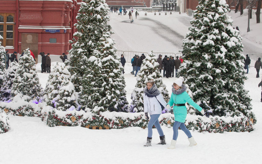 Снегопад в Москве. Фото Василий Кузьмичёнок