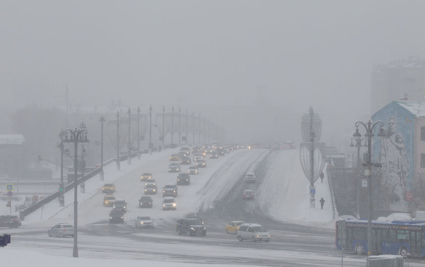 Снегопад в Москве. Фото Василий Кузьмичёнок
