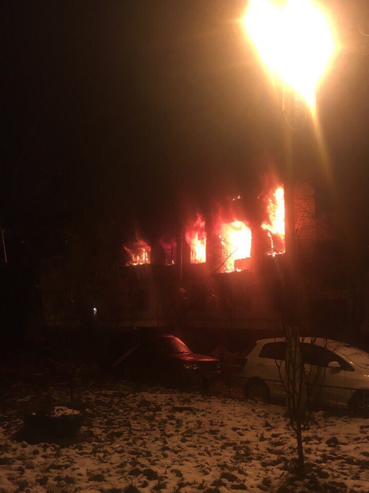 Пожар в Химках. Фото vk.com/tipkhimki