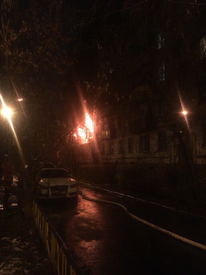 Пожар в Химках. Фото vk.com/tipkhimki