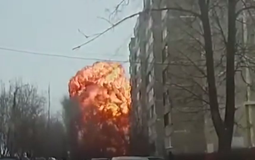 Взрыв на подстанции в подмосковном Подольске попал на видео