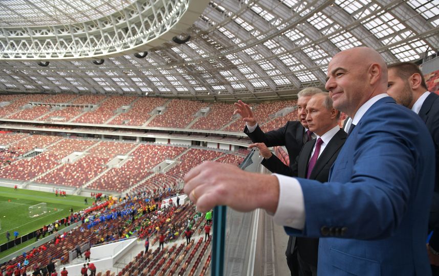 Президент ФИФА Джанни Инфантино в "Лужниках". Фото AFP