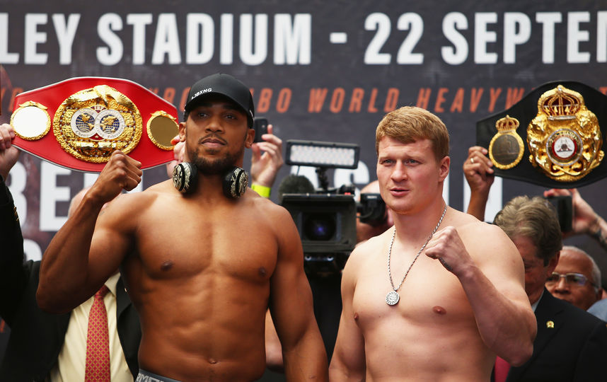 Александр Поветкин и Энтони Джошуа. Фото Getty