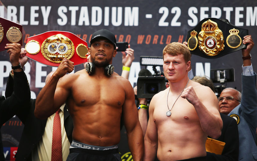 Александр Поветкин и Энтони Джошуа. Фото Getty