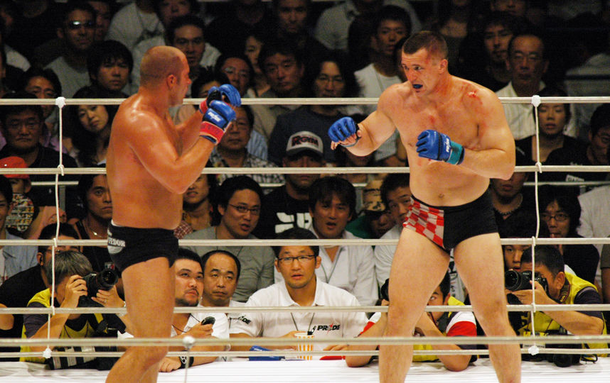 Фёдор Емельяненко в одном из боёв. Фото Getty