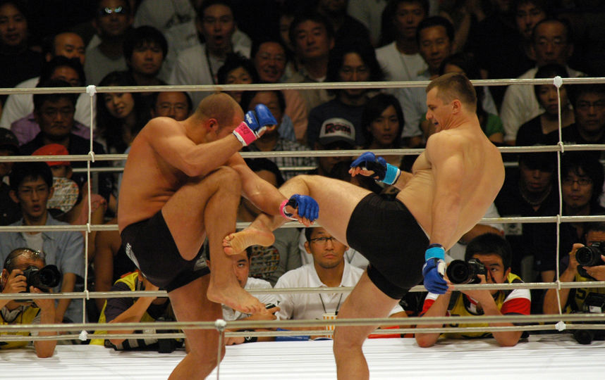 Фёдор Емельяненко в одном из боёв. Фото Getty