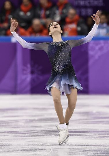 Евгений Медведева откатала короткую программу в командном турнире с мировым рекордом. Фото AFP
