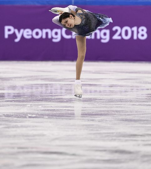 Евгений Медведева откатала короткую программу в командном турнире с мировым рекордом. Фото AFP