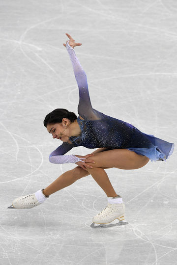 Евгений Медведева откатала короткую программу в командном турнире с мировым рекордом. Фото AFP