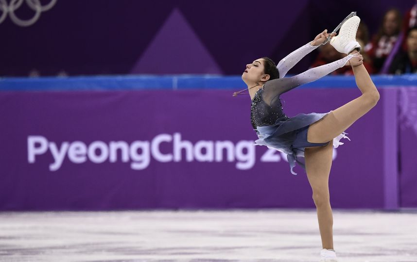 Евгений Медведева откатала короткую программу в командном турнире с мировым рекордом. Фото AFP